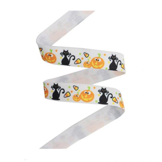 Pumpkin fold over elastic ribbon